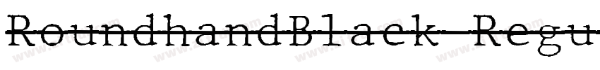 RoundhandBlack Regul字体转换